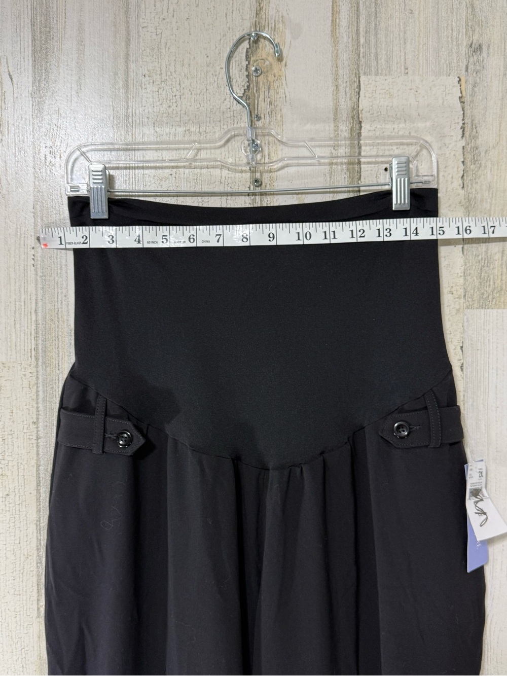 Motherhood Maternity Black Wide-Leg High-Waist Maternity Pants - Picture 5 of 14